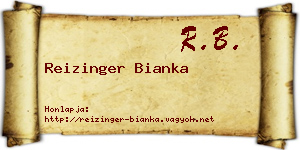 Reizinger Bianka névjegykártya